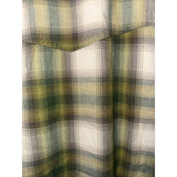 The North Face Shirt Men XLarge Green Plaid Flannel Long Sleeve Button Up - Picture 5 of 5